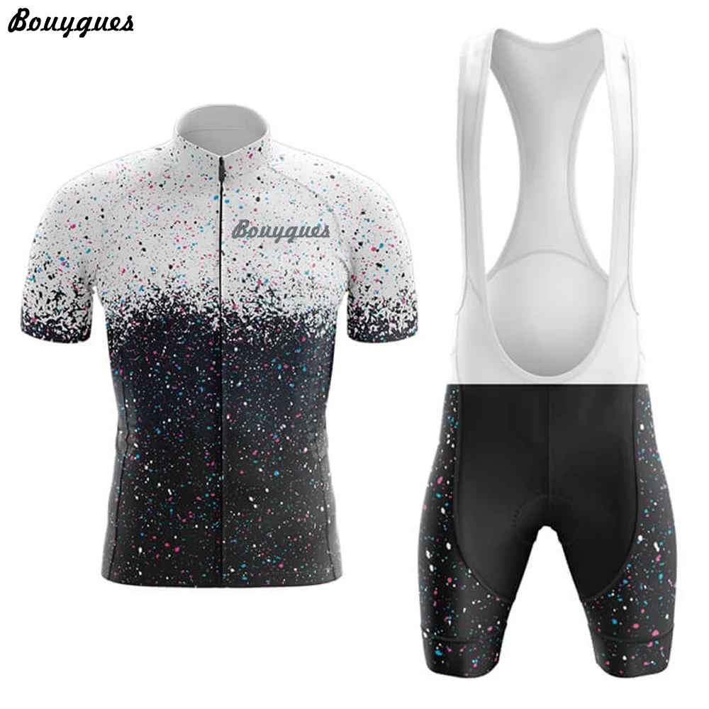 Paint Splatter Club Cycling Jersey Set Summer MTB Race Bicycle Clothing Short Sleeve Ropa Ciclismo Outdoor Riding Bike Uniform image 4