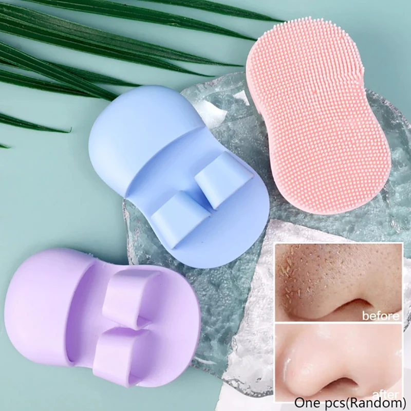 Mini Finger Face Washing Brush Slipper Shape Soft Silicone Deep Cleansing Pore Remove Dead Skin Cells Massage Cleansing Brush