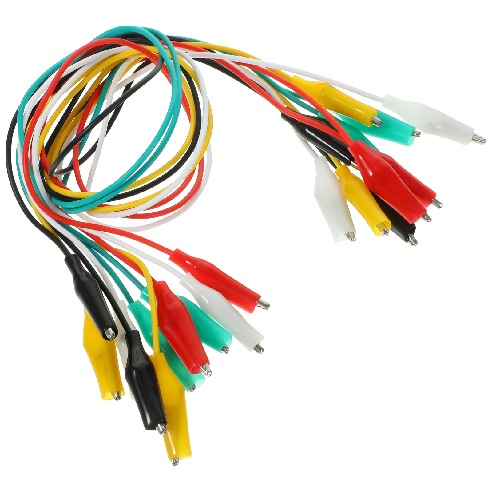 

10 Pcs Double Alligator Clip Electrical Test Leads The Wire with Clips Jumper Wires Head