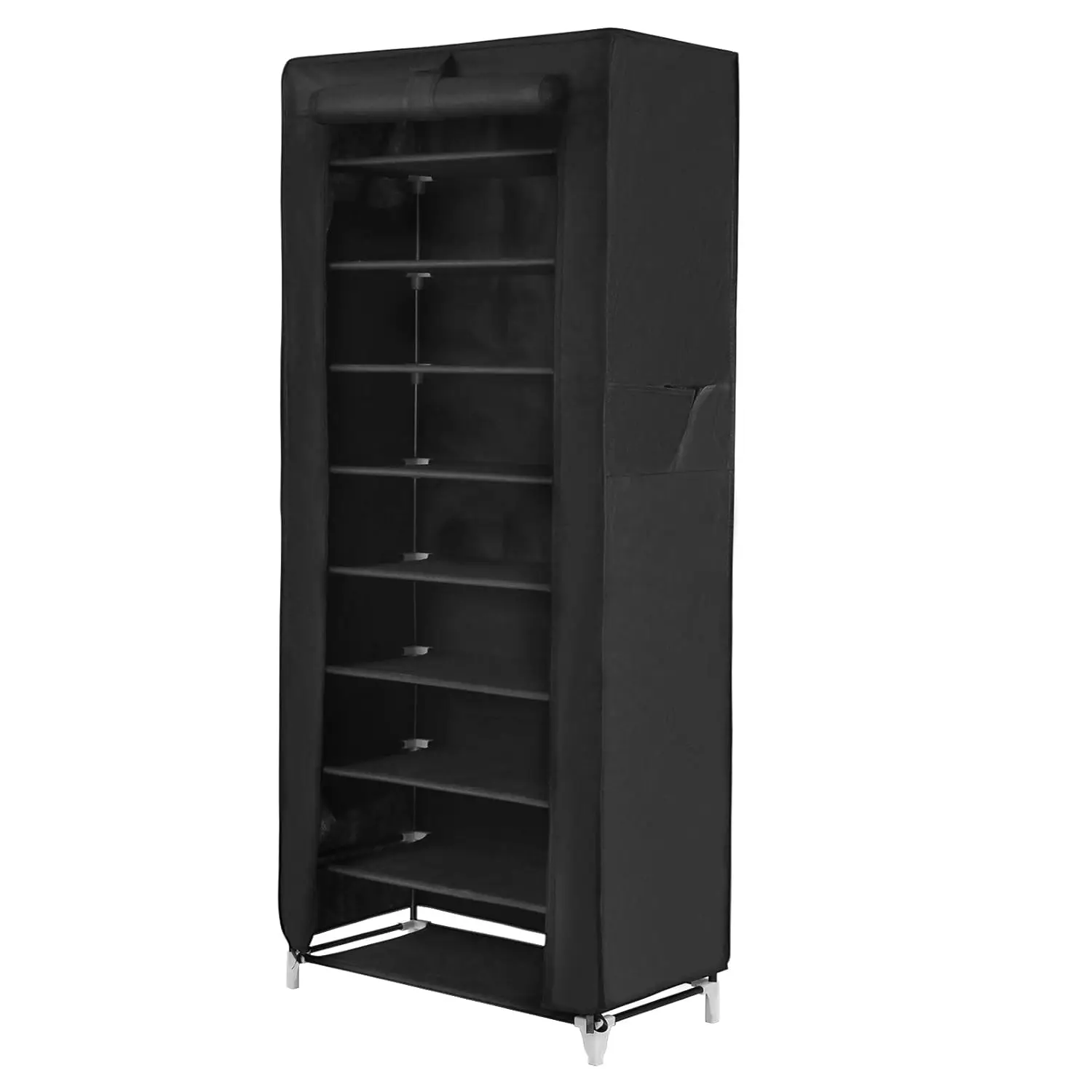 SONGMICS SPACIOUS 58x28x160cm SPACIOUS Fabric Cabinet Shoe Cabinet