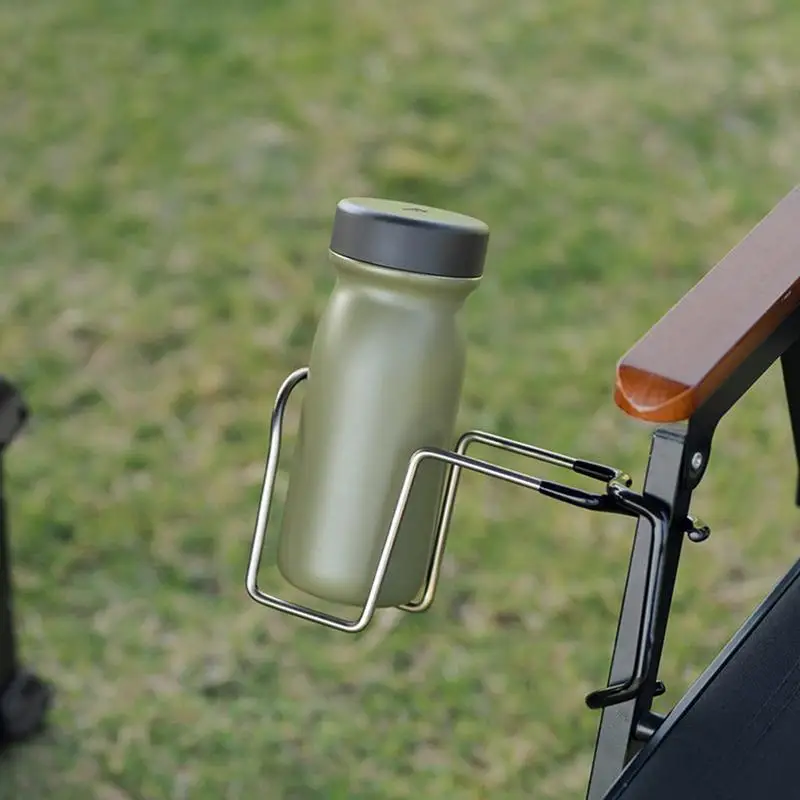 

Outdoor Clip-On Stainless Steel Cup Holder for Outdoors Clip Cup Holder fishing chair stainless steel cup holder water cup hook