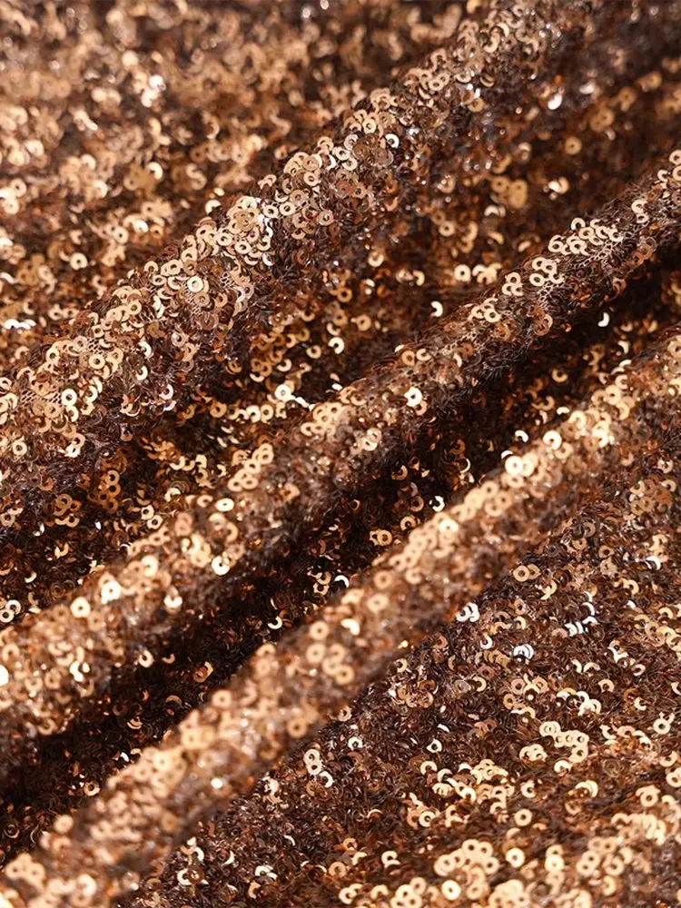 Retro ouro lantejoulas emenda couro do plutônio redondo ne casaco superior para as mulheres temporada de outono trabalho pesado sentido ele sle ort outerwear