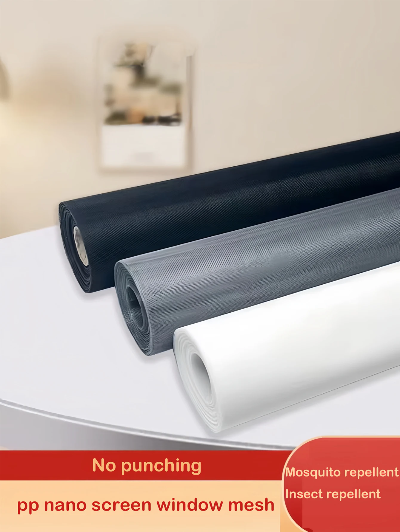 

pp nano household mesh, multifunctional mosquito gauze mesh roll can be cut and customizable size for large coverage