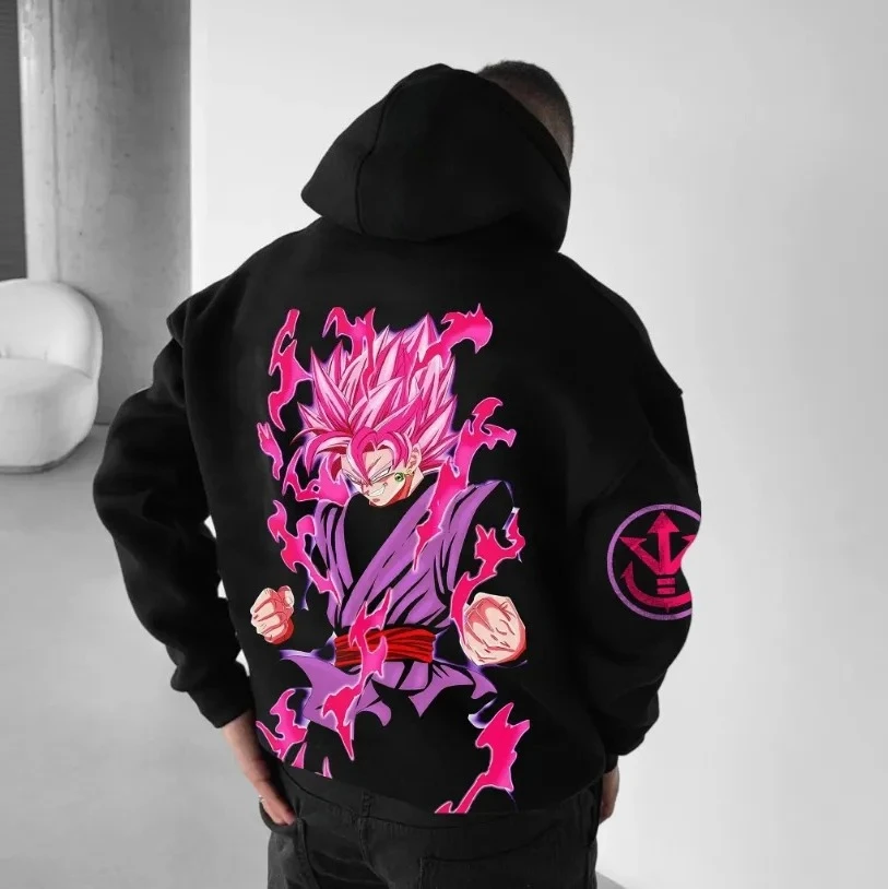 

2025 Dragon Ball GOKU Anime Peripheral Printed Hoodie Autumn and Winter Korean Loose Men's and Women's Cotton Sweater