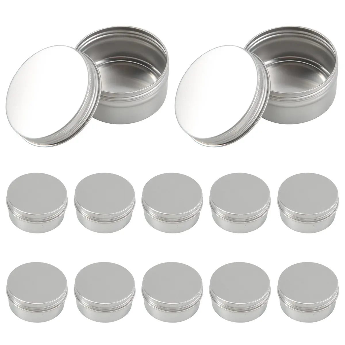 2026 New 12 Pack 80Ml Tins Containers Tea Aluminum Box Lip Balm Balm Storage Box Jar Containers With Cap For Lip