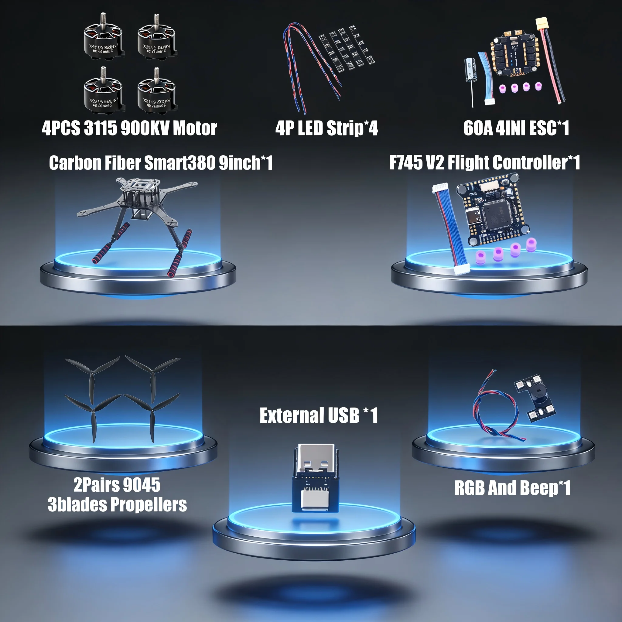 b-cube-smart380-450-9-10inch-fpv-drone-frame-kit-carbon-fiber-racing-quadcopter-freestyle-inav-beatflight-f722-flight-control