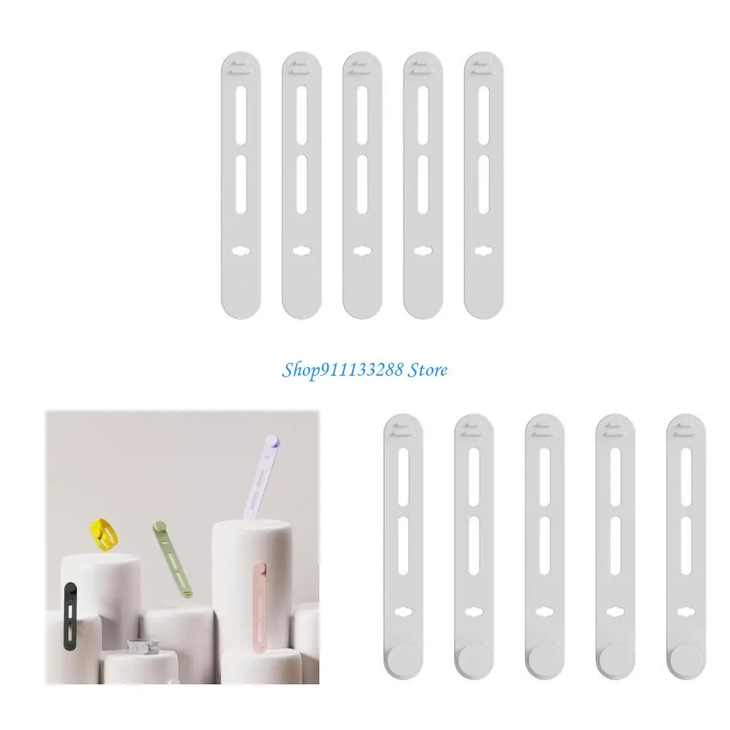 

G88D 5Pcs Silicone Cable Organizers Reusable Cord Organizers Management Ties Organizers