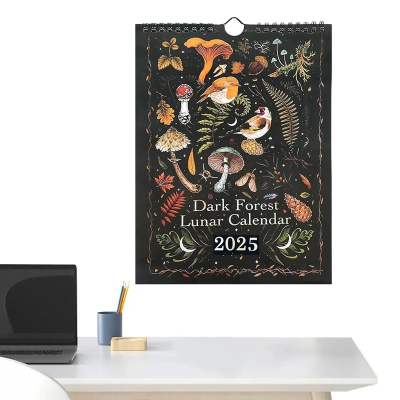 Dark Forest Lunar Calendar 2025 Contains 12 Original Illustrations Drawn Throughout The Year, 12 Monthly Colorful