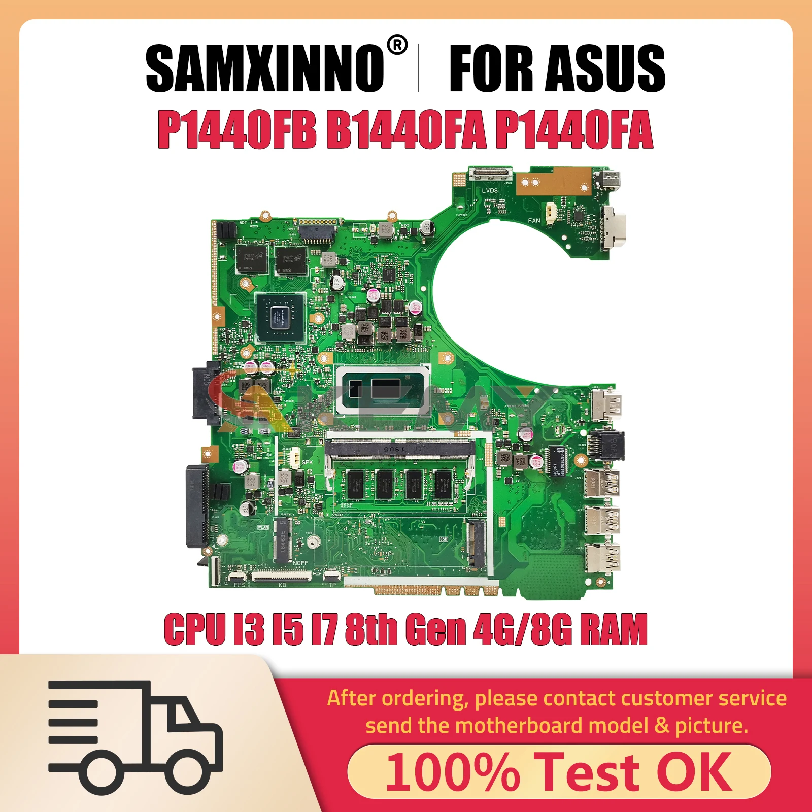 

P1440F Notebook Mainboard For ASUS PRO P1440FB B1440FA P1440FA Laptop Motherboard CPU I3 I5 I7 8th Gen 4G 8G RAM 920MX DDR4