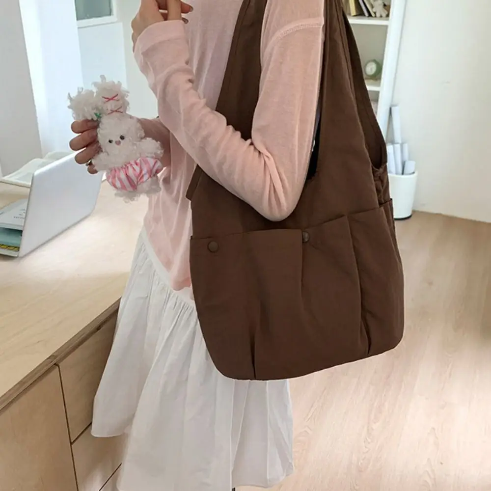 

Underarm Bag Nylon Shoulder Bag Large Capacity Quick-dry Sport Tote Bag Solid Color Korean Style Multi-pouch Tote Bag Male