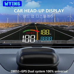 Wying C800 Auto Gps OBD2 Hud Head-Up Display Rijden Opname Overspeed Alarm Olie Temp Brandstof Consumpation Op-board Computer