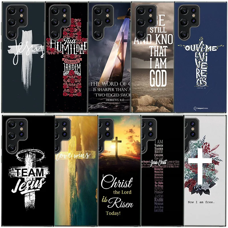 God Jesus Pray Clear Phone Case For Samsung Galaxy S20 S21 S23 FE S22 Plus S24 Ultra S10 S10E S9 S8 Soft Back Cover