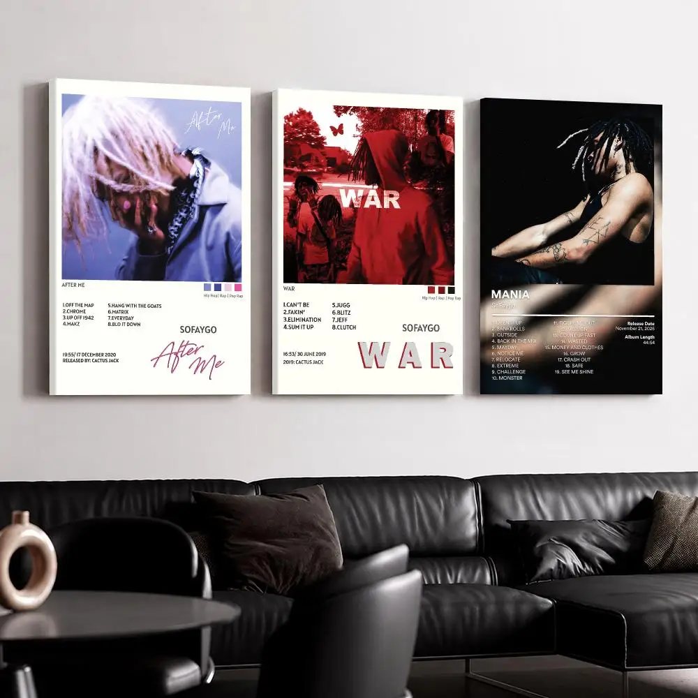 Rapper Album S-SoFaygo Framed Wall Painting Canvas Poster Ready to Hang Wall Art for Bedroom Living Room Home Decor Gift