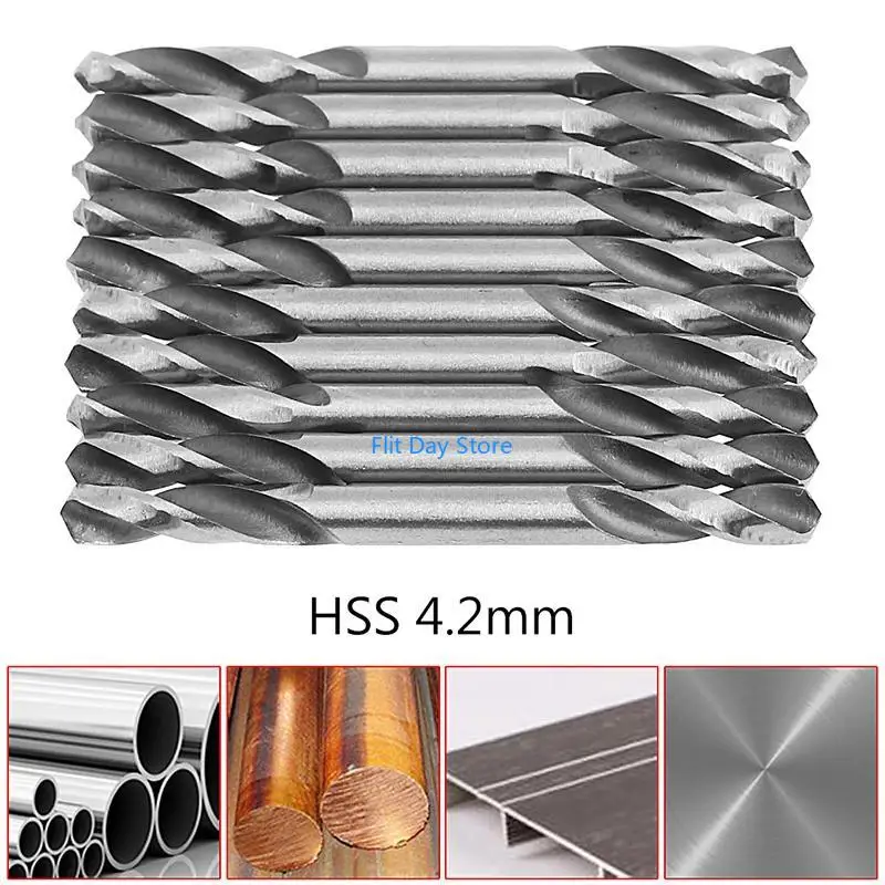 

F92C 10Pcs 4.2mm HSS Double Ended Drill Tools Drill Set