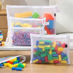 Bolsas de almacenamiento de rompecabezas, bolsa de clasificación de juguetes de bloques de construcción, bolsa de malla transparente con cremallera, herramientas de almacenamiento, organización de cosméticos, 3 uds.