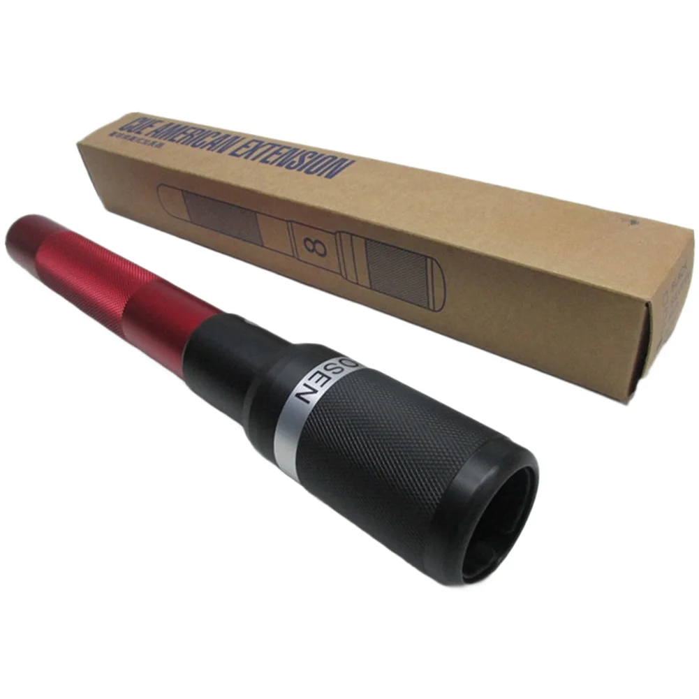 

32cm Aluminum Pool Cue Extension for 32mm Compatible with For 8 Ball and 9 Ball Games Black Red Silver Gold Blue