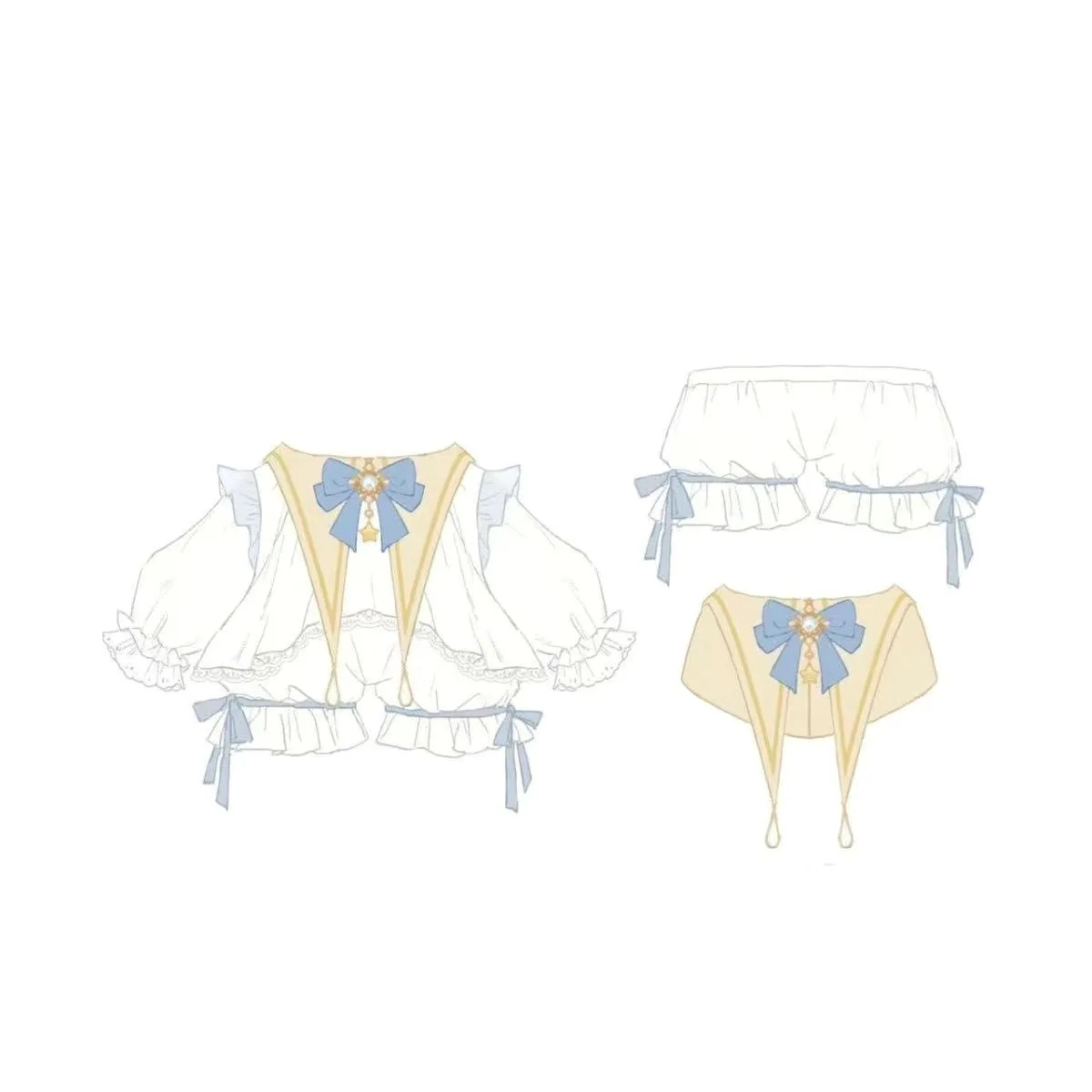 20cm cosplay vestido de bebê pequeno príncipe pijama bonito dos desenhos animados criativo algodão boneca osso/os livre mudança do vestido do bebê