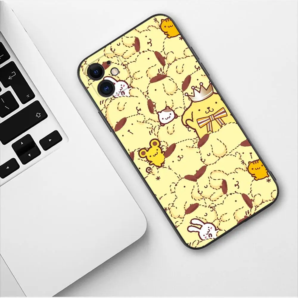 Sanurgente Pompompurin-Coque de téléphone pour Apple iPhone, Juste en TPU, Luxe, Mode, 13, 12, 11, 14, 15, Pro, Max, Mini, SE, Poly, X, XS, Max, 6S, 8, 7, Plus