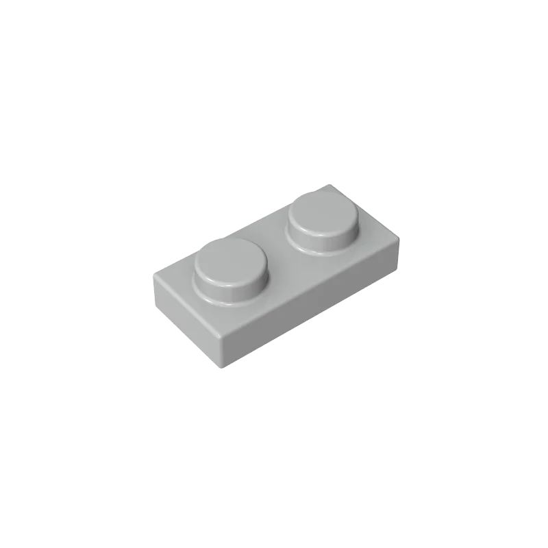 Gobricks 100 stks 3023 Gemengde Kleur Plaat 1x2 Onderdelen Grijs MOC DIY Bouwstenen Zwarte Kleur Kid creatieve Gift