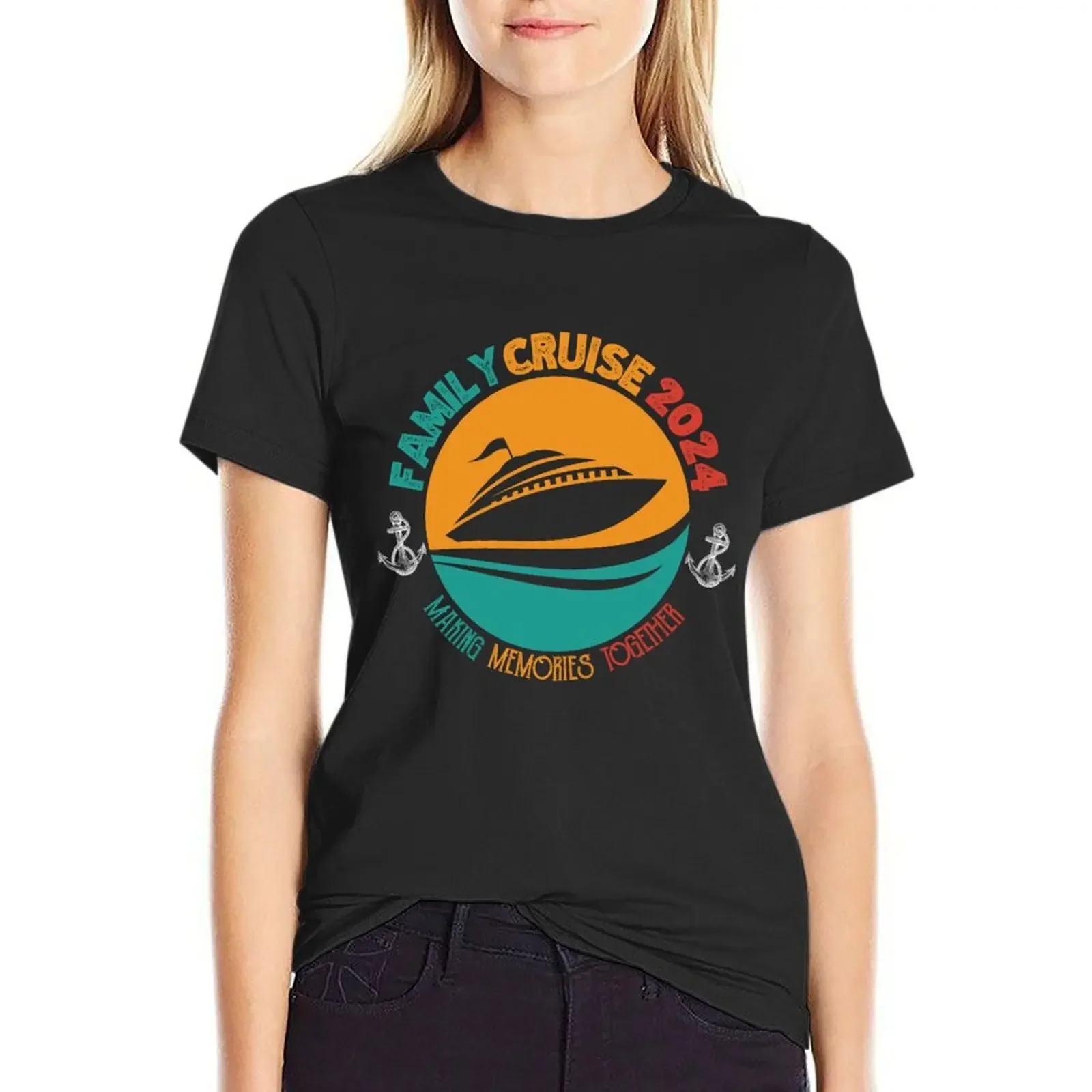 

Family Cruise 2024 Making Memories Together Squad T-shirt summer clothes funny Women t-shirts