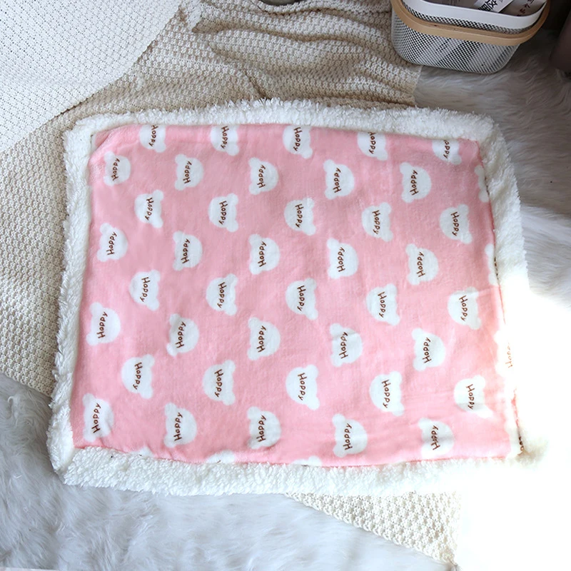 Esteras suaves para dormir para mascotas, mantas cálidas para perros y gatos, sábanas bonitas para mascotas de invierno, cómodas, mantas para gatos, suministros de calentamiento para mascotas