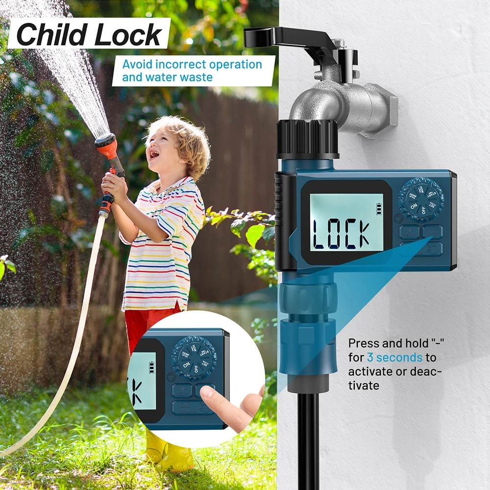 Automatic Sprinkler Timer Intelligent Irrigation Programmer Equipment Waterproof Digital Irrigation Timer for Lawns Yard