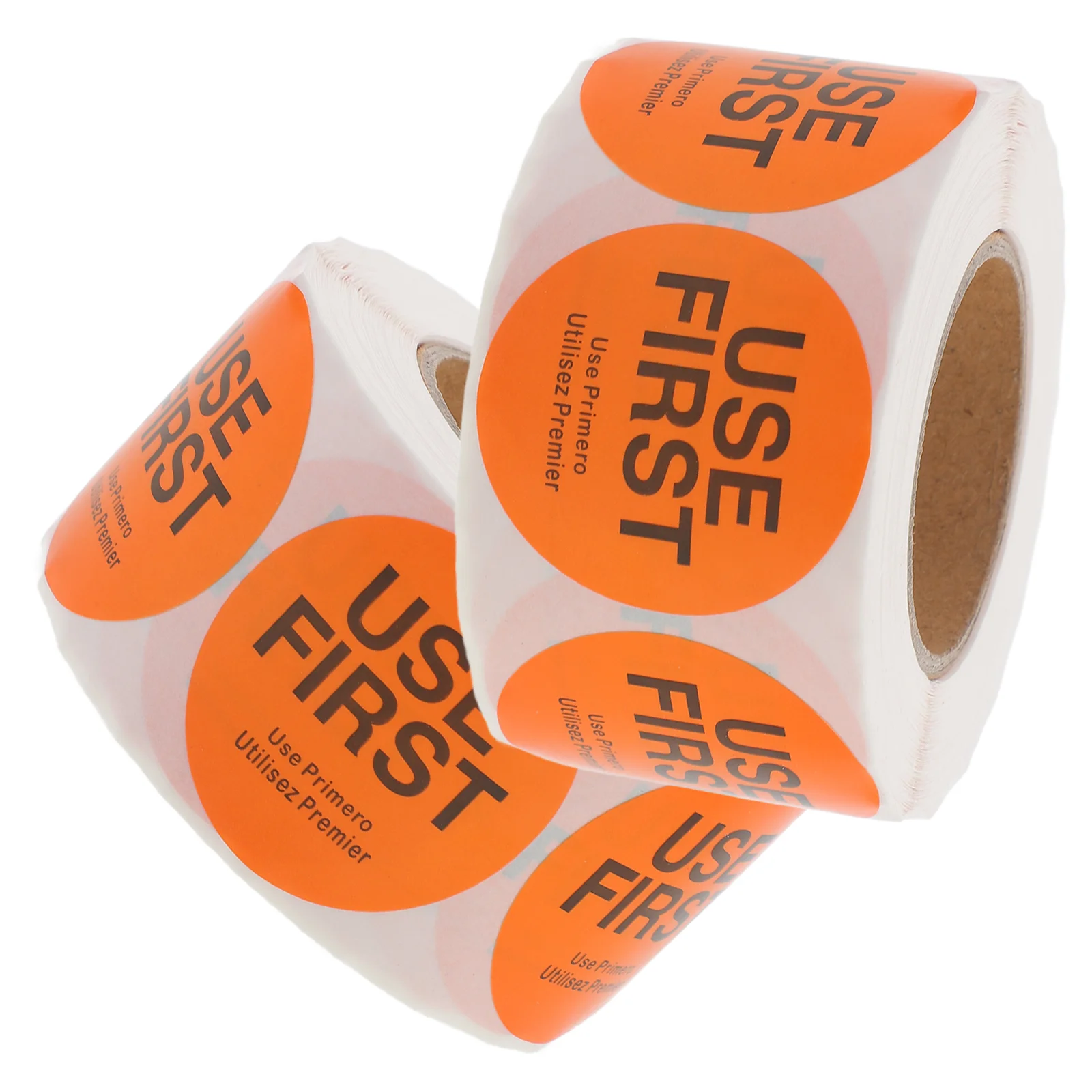 2 Rolls Use Priority Tags Home Food Stickers Label for Shop First Self-adhesive Signs Labels Circle