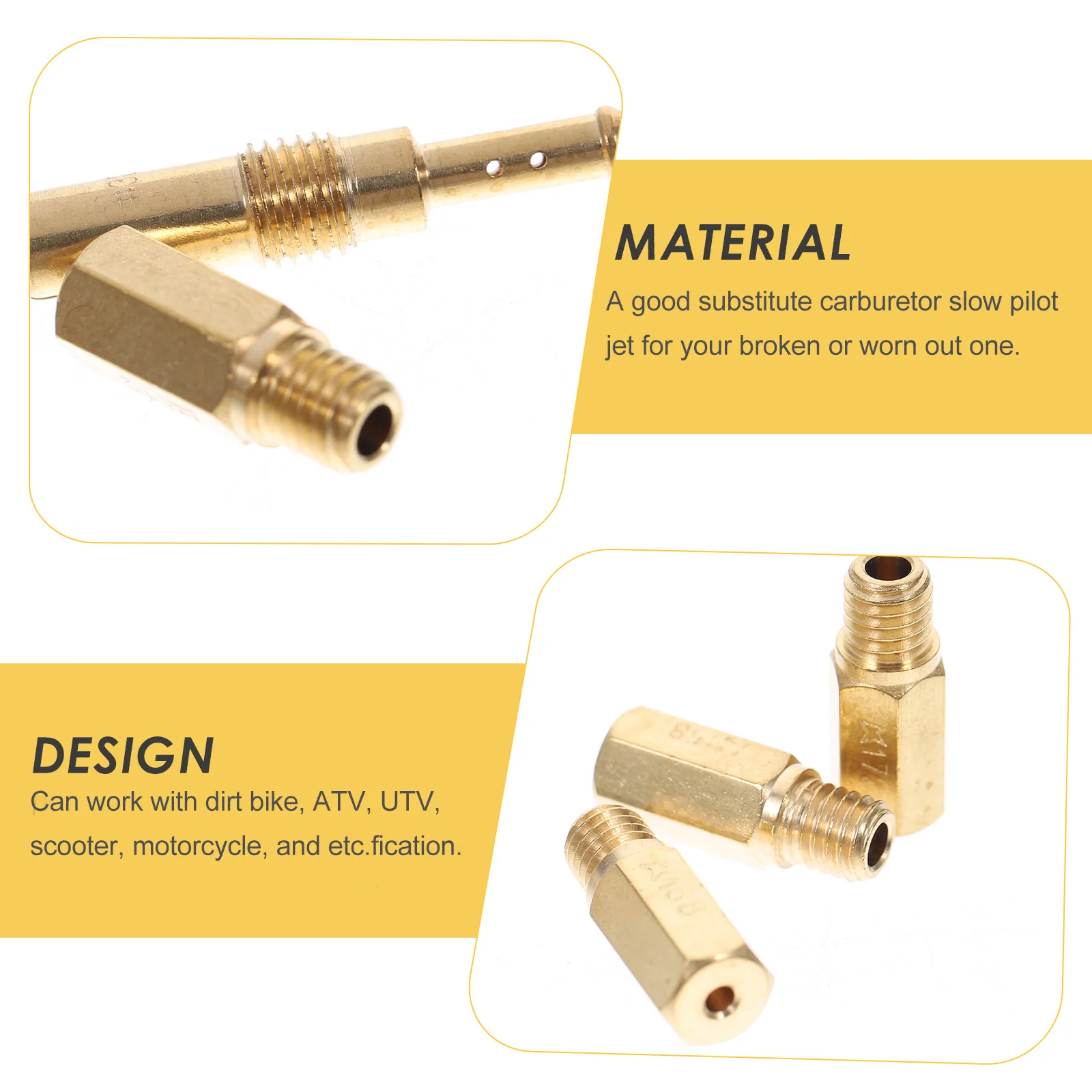 

1Set Carburetor Jet Kit Brass Durable Replacement Main Jets Slow Jets Motorcycle Repair Parts Carburetor Jet Kit