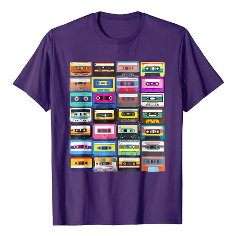 Cassette Mixtape Retro 1980s 1990s Music Vintage Graphic T-Shirt Funny 80S 90S Retro Style Costume Humorous Party Tee Y2k Top