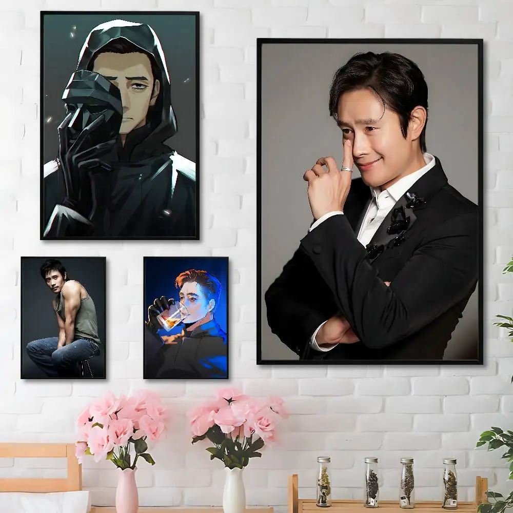 

Actor L-Lee B-Byung Huns Poster Waterproof HD Wall Art Decal Self-Adhesive Aesthetic Decor For Home Living