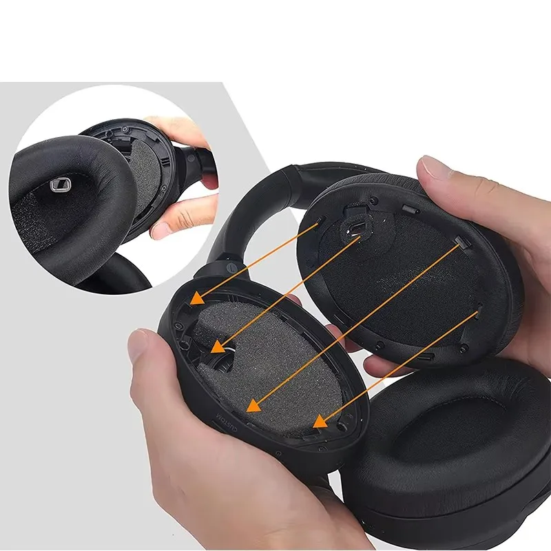 Cuscinetti di ricambio per Sony Wh-1000XM4 WH1000XM4 Cuffie wireless Sony Auricolare 1000XM4 Cuscino auricolare, custodia paraorecchie, copertura