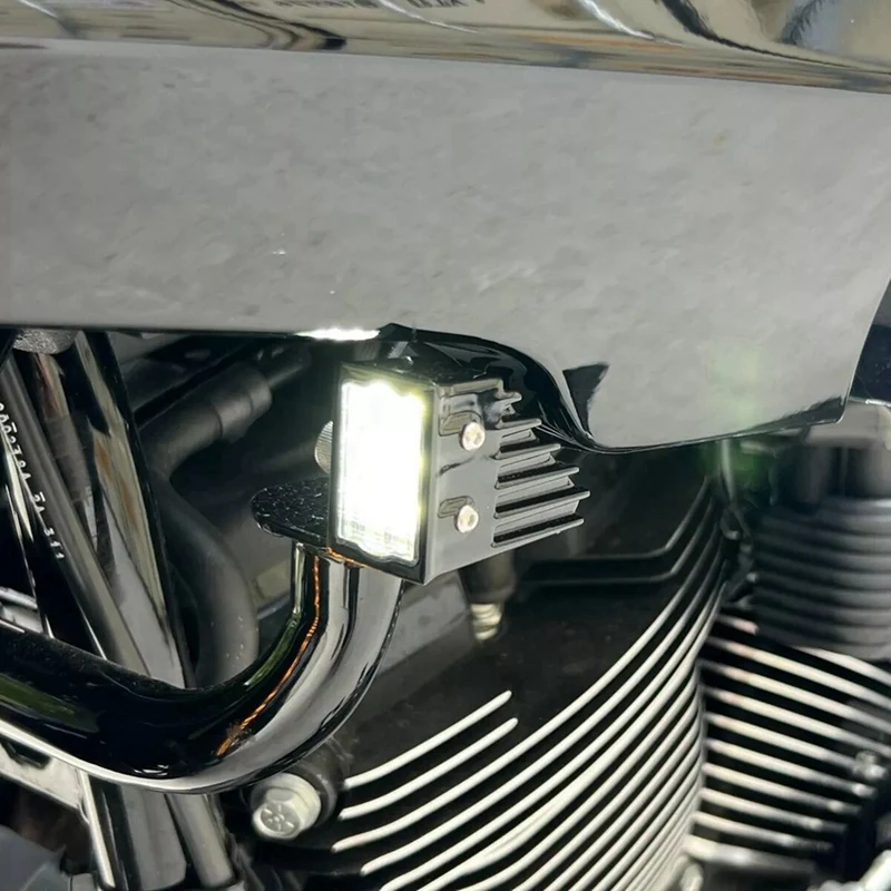 

Motorcycle LED Fairing Decorative Headlights Turn Warning Lights Tools For Softail Low Rider ST El Diablo
