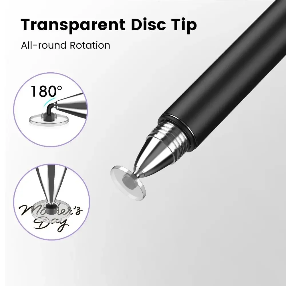 

Professional 3-in-1 Stylus Pen No Bluetooth Metal Touch Screen Pen High Sensitivity Smooth Capacitive Touch Pencil