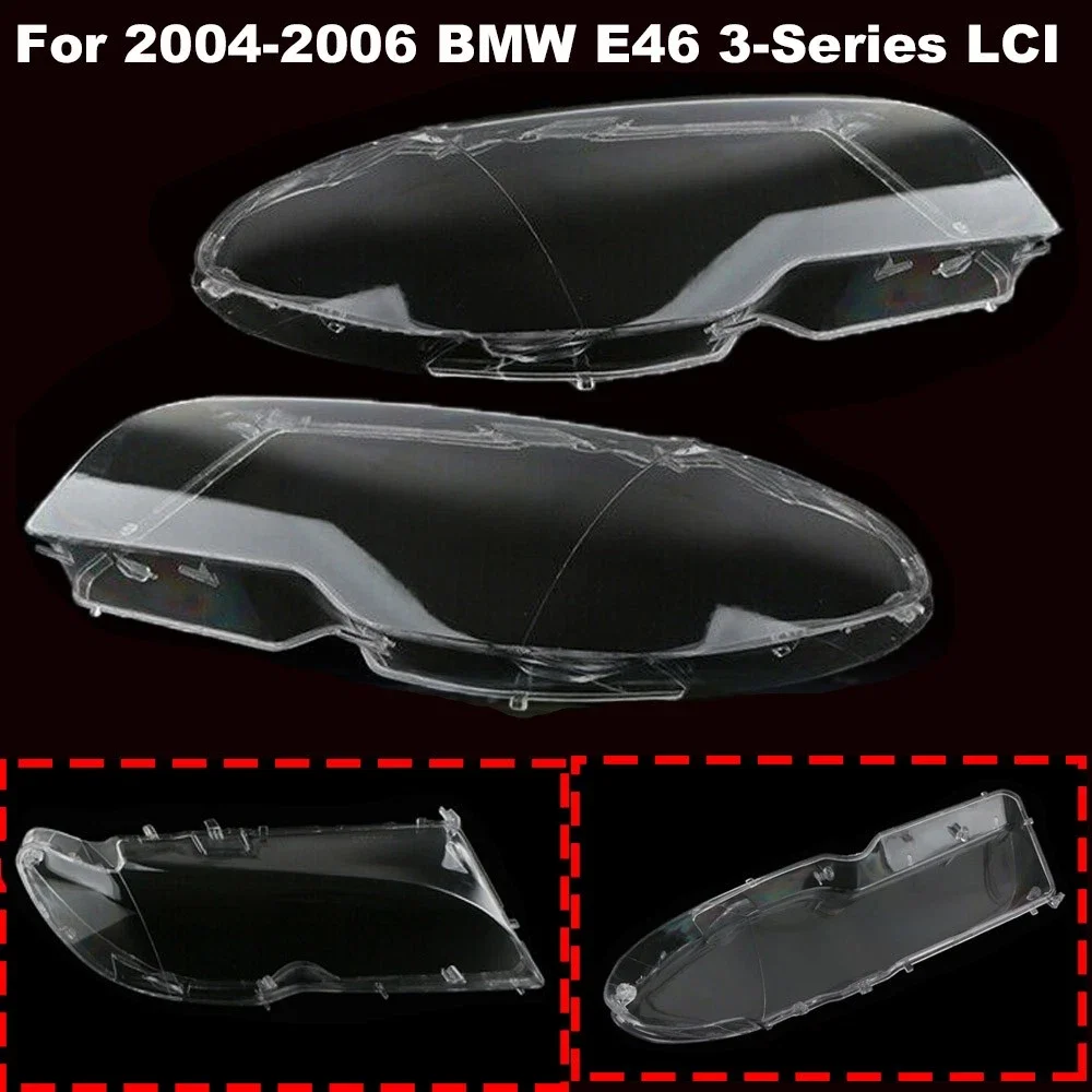 Left Right Side Front Headlight Headlamp Cover Lens For BMW E46 2DOOR Coupe 325ci 330ci 2004-2006 Automobile Accessories view 3