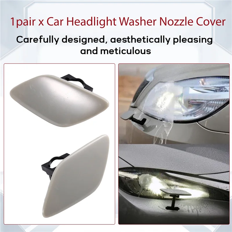 ل BMW 3 سلسلة E92 E93 2005-2013 سيارة فوهة غسالة الضوء الأمامي غطاء 61677171659 67677171660