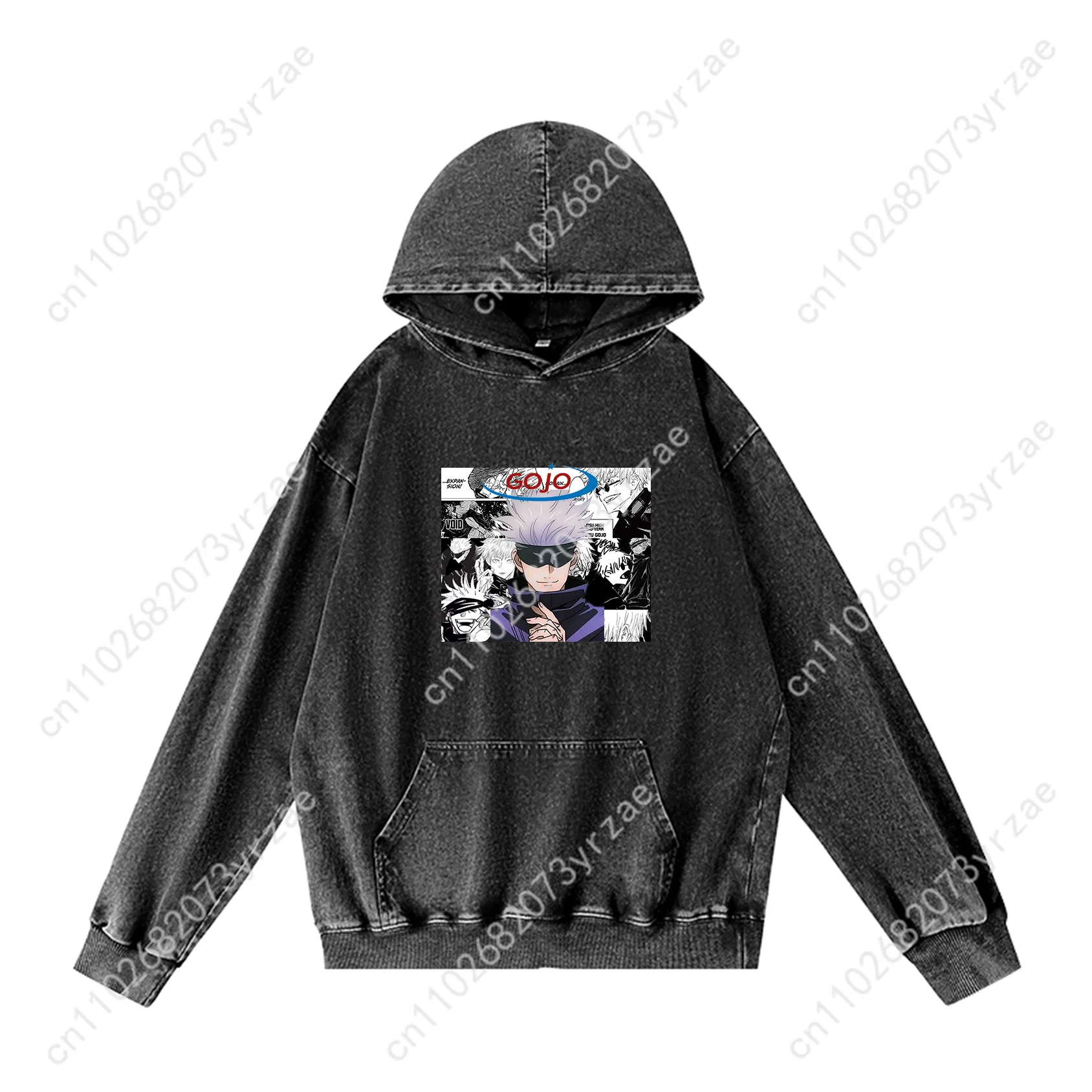 

Satoru Gojo Retro Hooded Sports Tops Mans Womans Teenager Vintage Fashion Personality Pullover Sweat Shirt Customize Sweatshirt