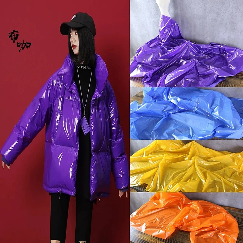 Pearlescence Anti Drill Down Waterproof Fabric Winter Lightweight Bright Vest Down Jacket Designer for Diy Sewing Material Cloth