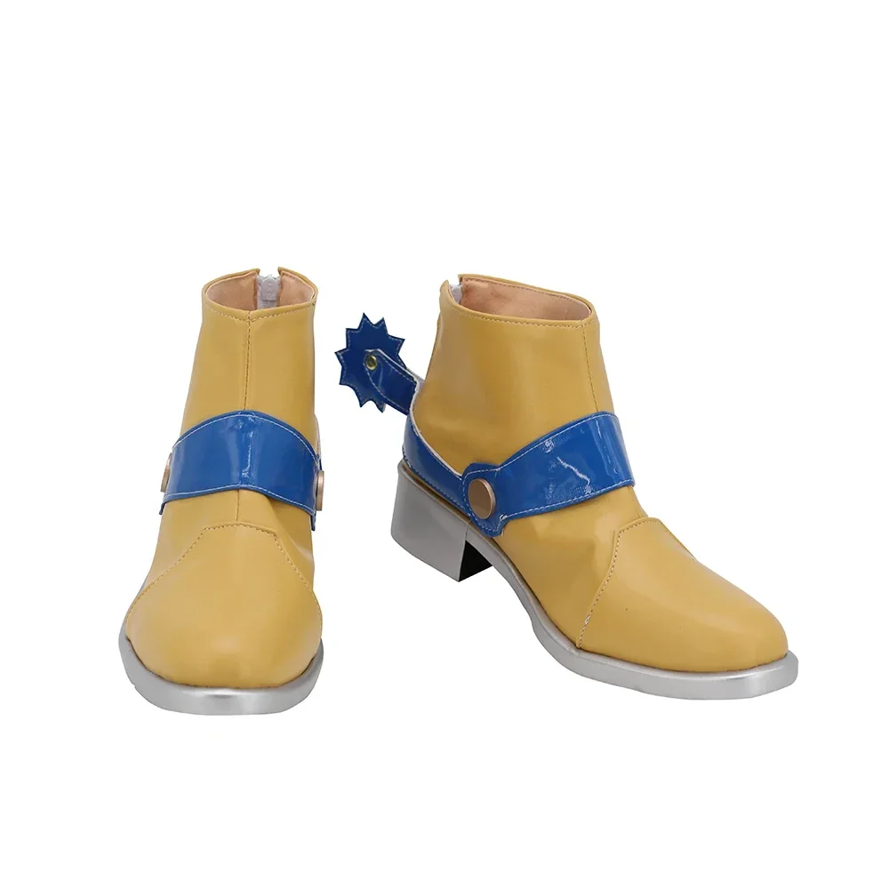 JoJo's Bizarre Adventure Steel Ball Run Gyro Zeppeli Cosplay Shoes Leather Boots Custom Made Any Size for Unisex