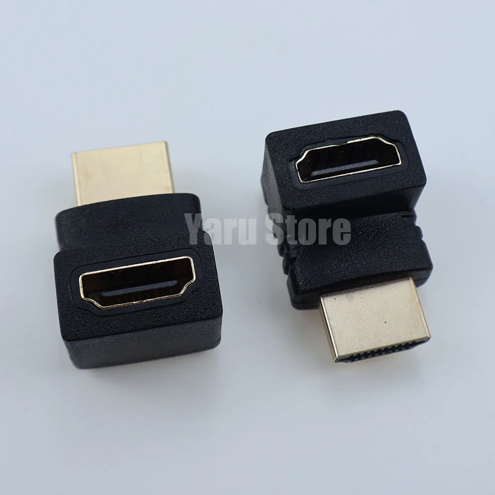 Yaru Store 1-3PCS HDMI 270-Degree Right-Angle Male to Female Converter, Mini/Micro HDMI Compatible Adapter, 4K HD Connector