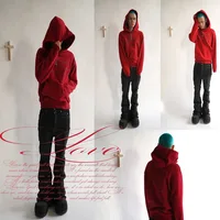 Sudadera con capucha de manga larga, chaqueta con estampado punk retro oscuro, tendencia callejera y2k