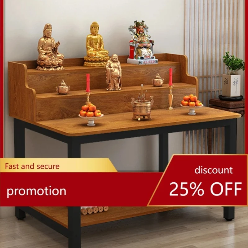 Simple Altar Small Incense Burner Table Economical Buddha Niche Desk Buddha Shrine Household