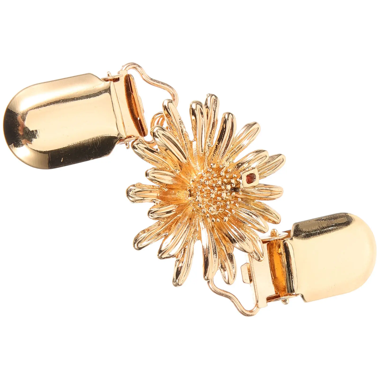 

Metal Flower Sweater Clips Women Cardigan Shawl Scarf Dress Collar Clasp Elegant Fastener Clothing Accessory Stylish Gift Option