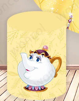 Schönheit und das Biest Belle Runde Hintergrund Prinzessin Geburtstag Hintergrund Schönheit und das Biest Belle Zylinder Abdeckung Geburtstag Dekor
