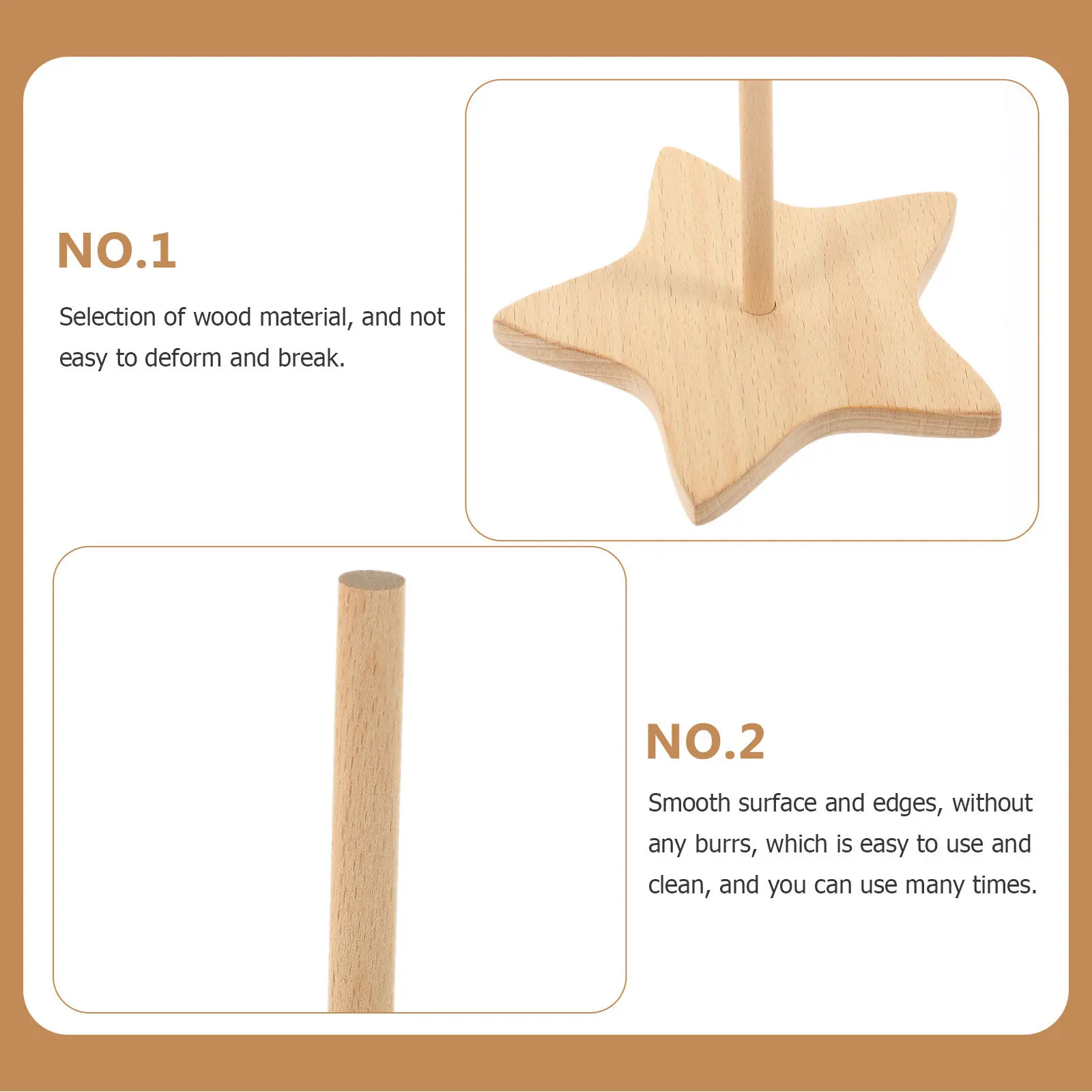 2Pcs Smooth Edge Reusable Donut Stand Eco Friendly Wooden Donut Holder for Mini Donuts Doughnut Tower Party Centerpiece Display