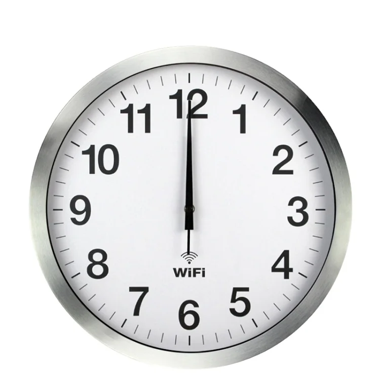 

Hot Selling 14 Inch Smart Network Automatic Time Wifi Wall Clock Living Room Clock