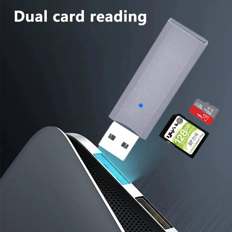 2 In 1 USB Type-C 3.0 2.0 Micro SD TF Card Reader Data Transmission 5Gbps For PC Laptop Phone Card Reader For Mac OS Windows