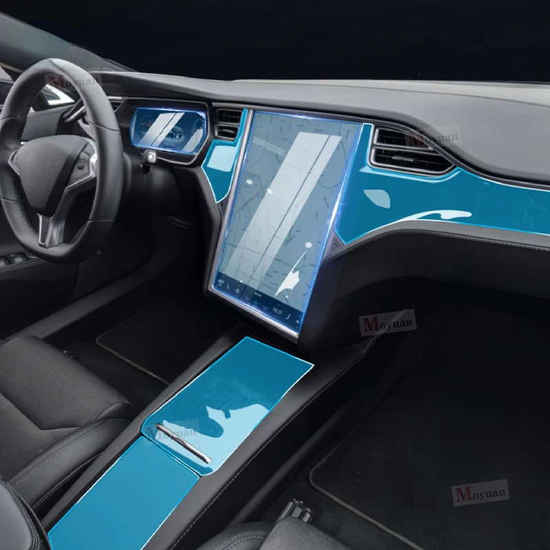 

Прозрачная защитная пленка из ТПУ для экрана Tesla Model X S 2020-2022 Автомобильная наклейка для внутреннего интерьера Gear Navigator, дверная панель, автомобильные аксессуары