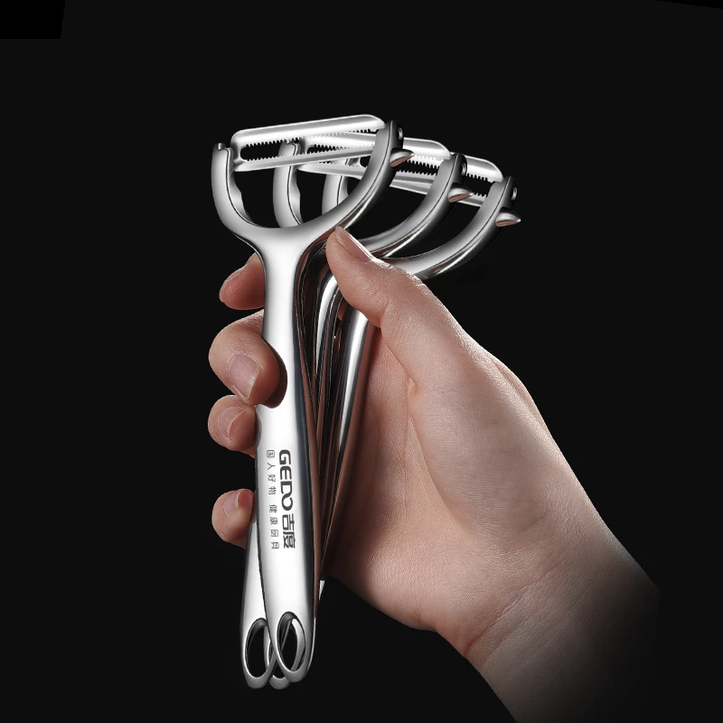 LFGB Certification Ultra Sharp and Durable 420 Stainless Steel Kitchen Peeler Movable Blade Zester Fruit and Vegetable Peeling