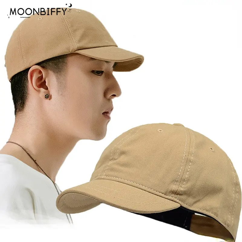 2023 Men's and Women's Short Brim Baseball Cap Outdoor Sun Protection Sun Hat Street Hip Hop Cap Peaked Cap Sun Hat