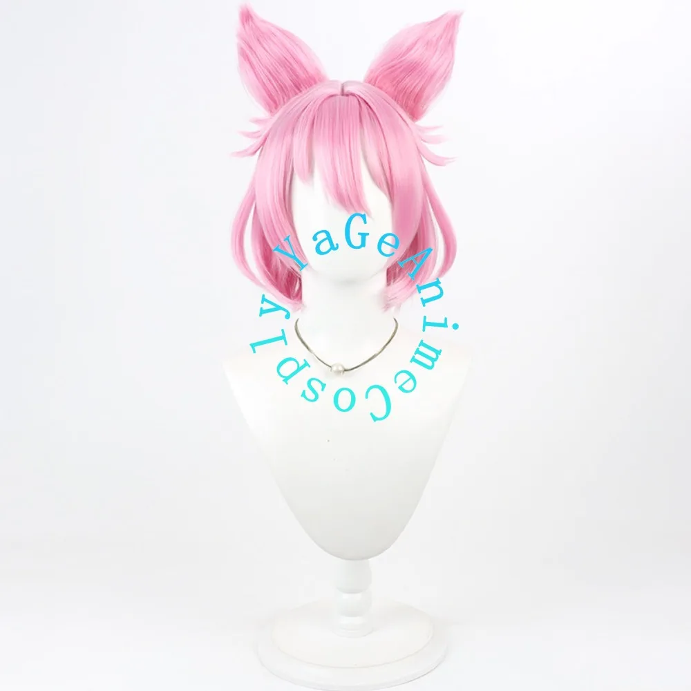 Anime Game Toyosatomimi no Miko Cosplay Wig Realistic Scalp Detachable Large Ear Design Character Hairpiece for Fantasy Festival